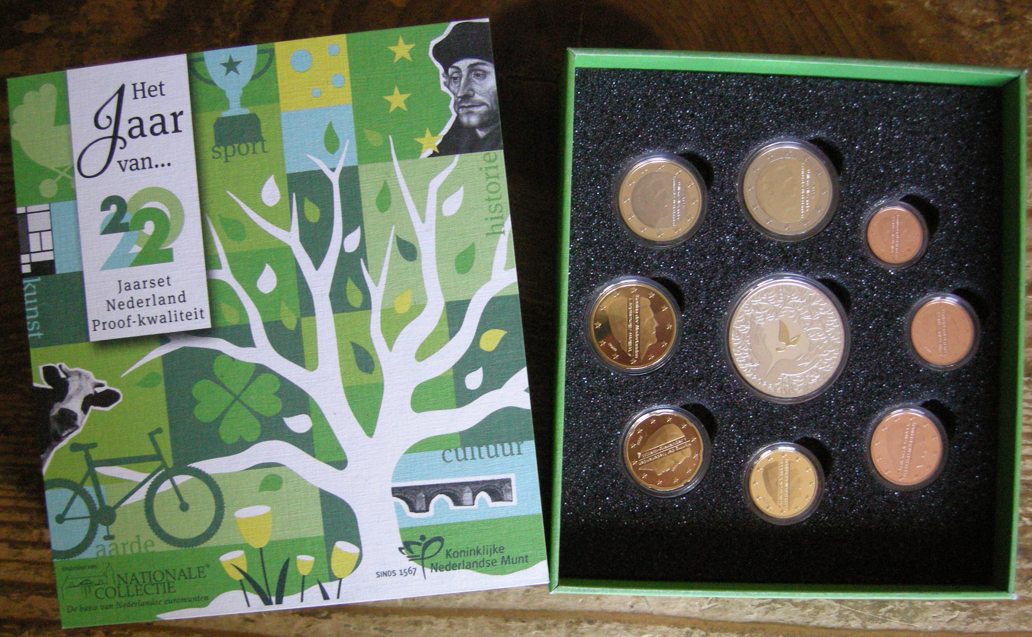 (afbeelding voor) Proofset Nederland 2022 met penning AARDE