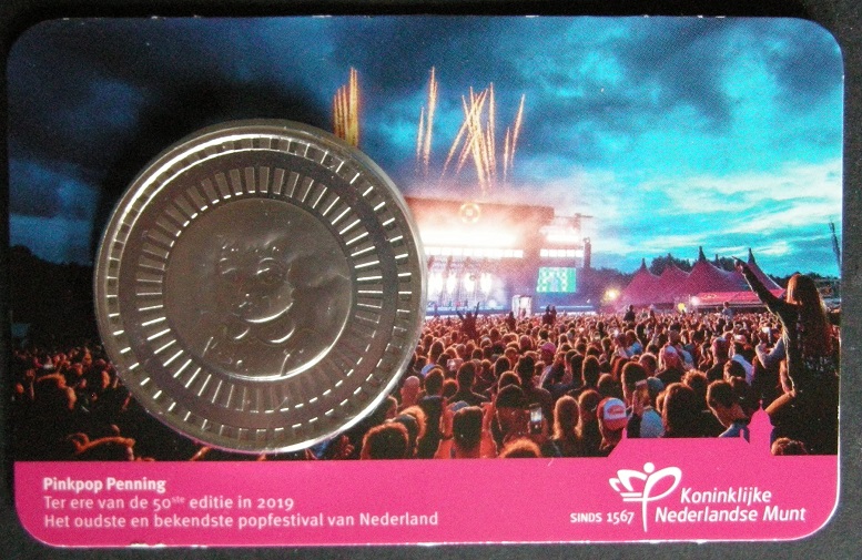 (afbeelding voor) Pinkpop penning 2019 in coincard