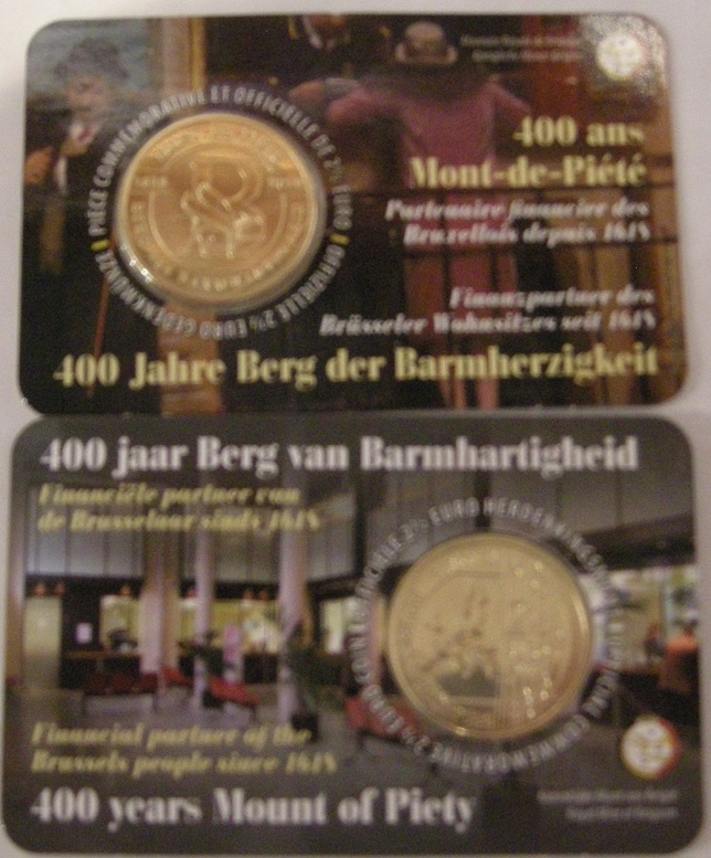 (afbeelding voor) 2,5 Euro Belgie 2018 Barmhartigheid ( Frans) in coincard