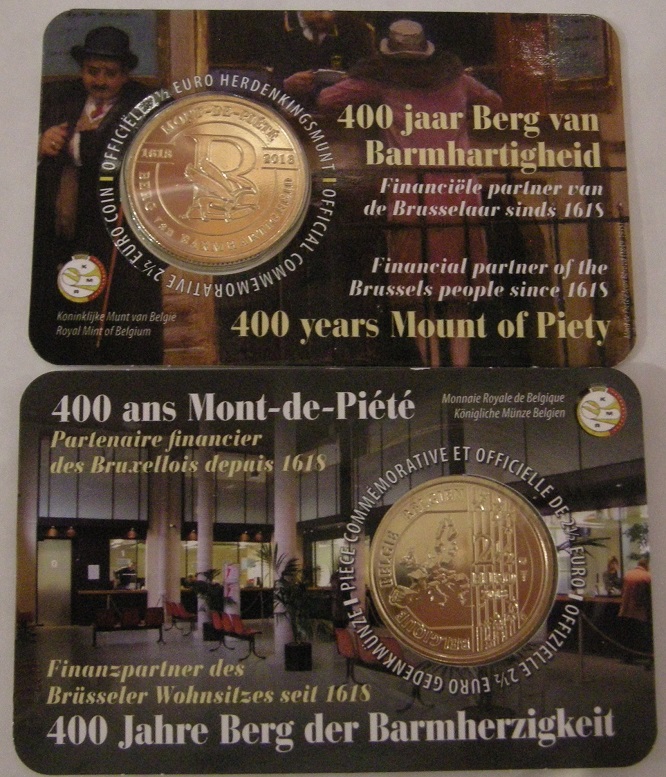 (afbeelding voor) 2,5 Euro Belgie 2018 Barmhartigheid ( Nederlands ) in coincard
