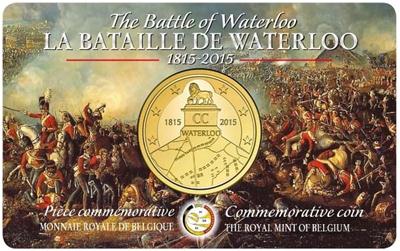 (Bild für) 2,5 Euro Belgie 2015 slag bij Waterloo in coincard