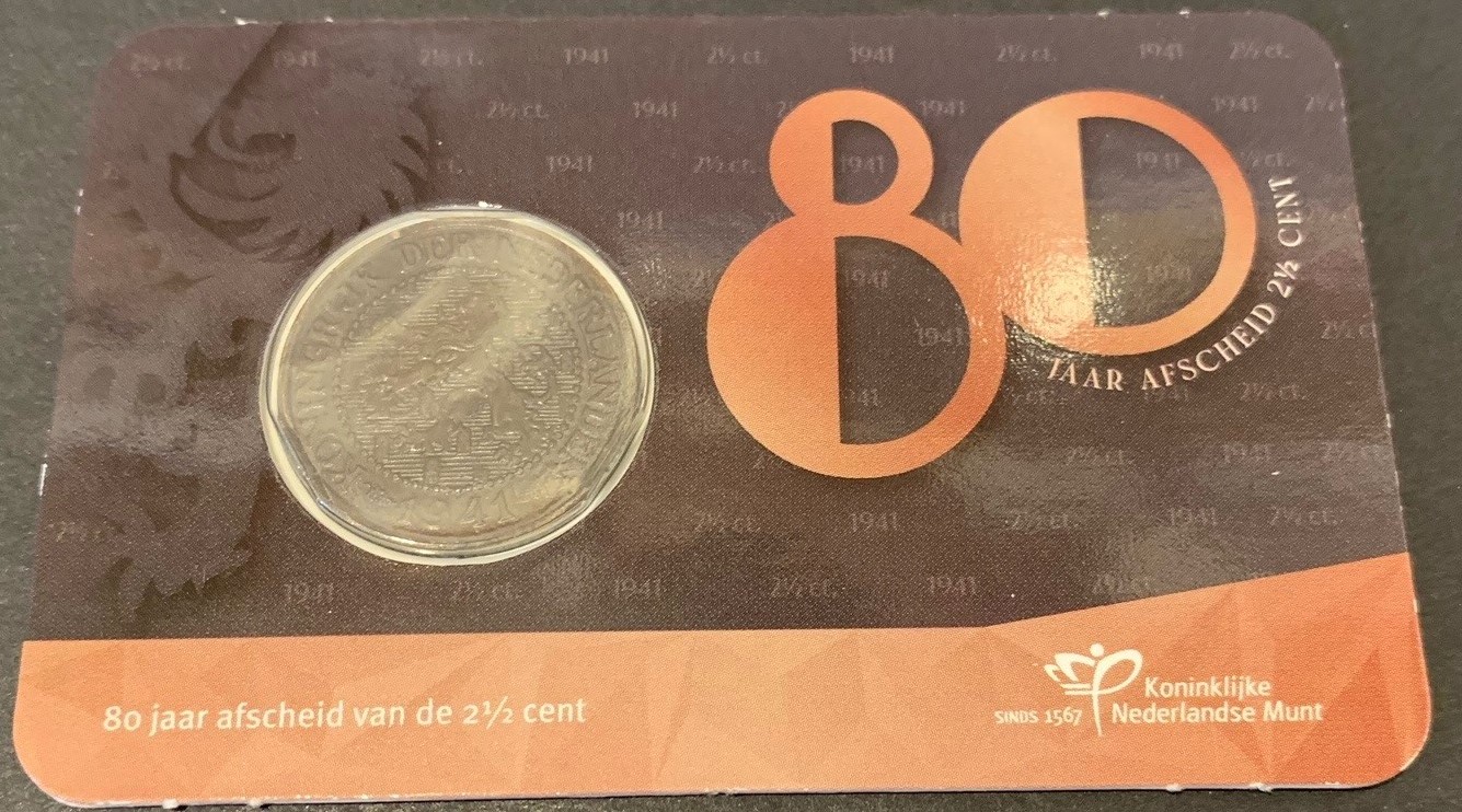 (afbeelding voor) Coincard 2,5 cent 1941 - Uitgave KNM