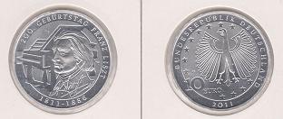 (afbeelding voor) 10 Euromunt Duitsland 2011 G - Franz List