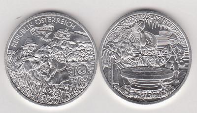 (afbeelding voor) 10 Euromunt Oostenrijk 2010 Karel de Grote UNC