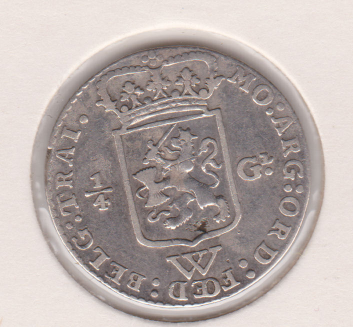 (afbeelding voor) 1/4 Gulden 1794 Nederlands Indie ZF