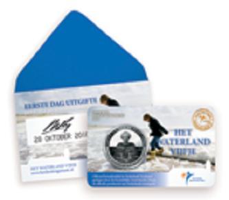 (afbeelding voor) 5 Euromunt Nederland Waterland 2010 in coincard 1e dag uitgifte