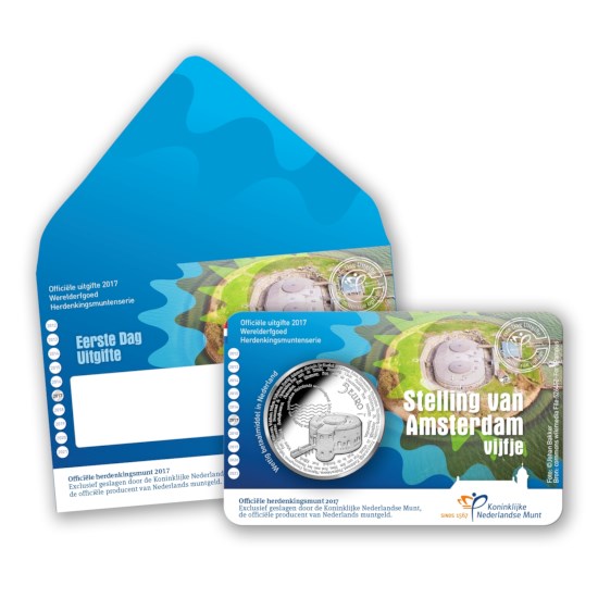 (afbeelding voor) Stelling van Amsterdam Vijfje 2017 1e dag uitgifte in coincard