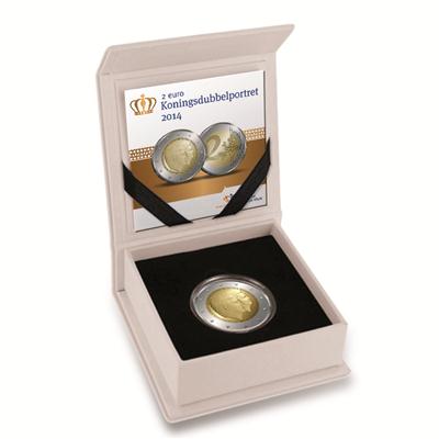 (afbeelding voor) 2 Euro Nederland 2014 Dubbelportret Proof in cassette