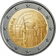 (afbeelding voor) 2 Euromunt Spanje 2018 Santiago de Compostela UNC