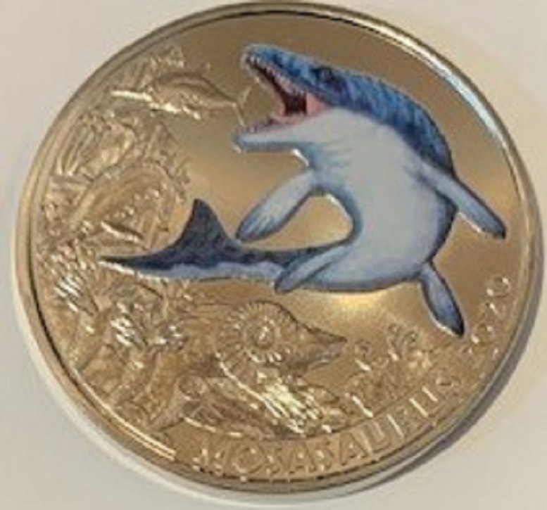 (afbeelding voor) 3 Euro munt 2020 Oostenrijk MOSASAURUS UNC