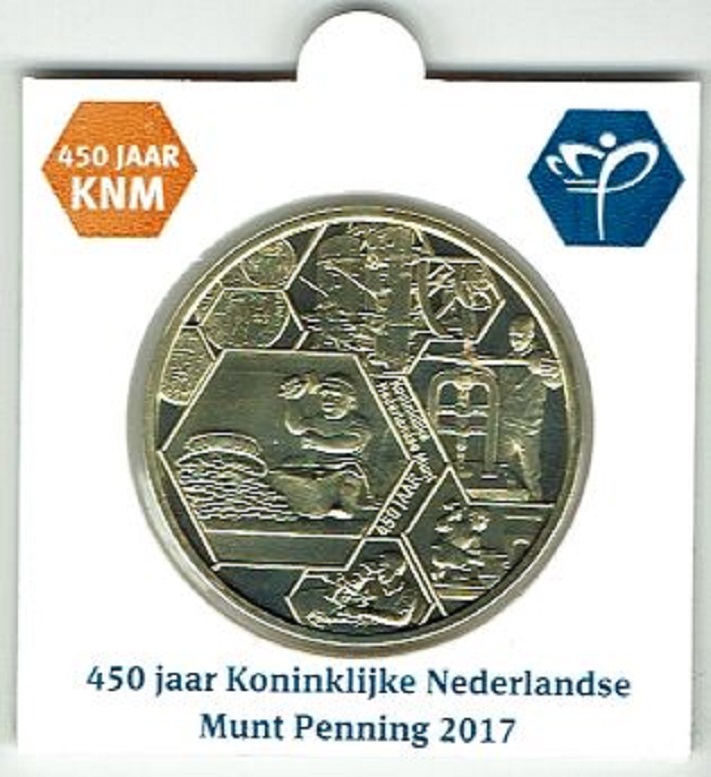 (afbeelding voor) Munthouder penning 450 jaar Koninklijke Nederlandse Munt 2017