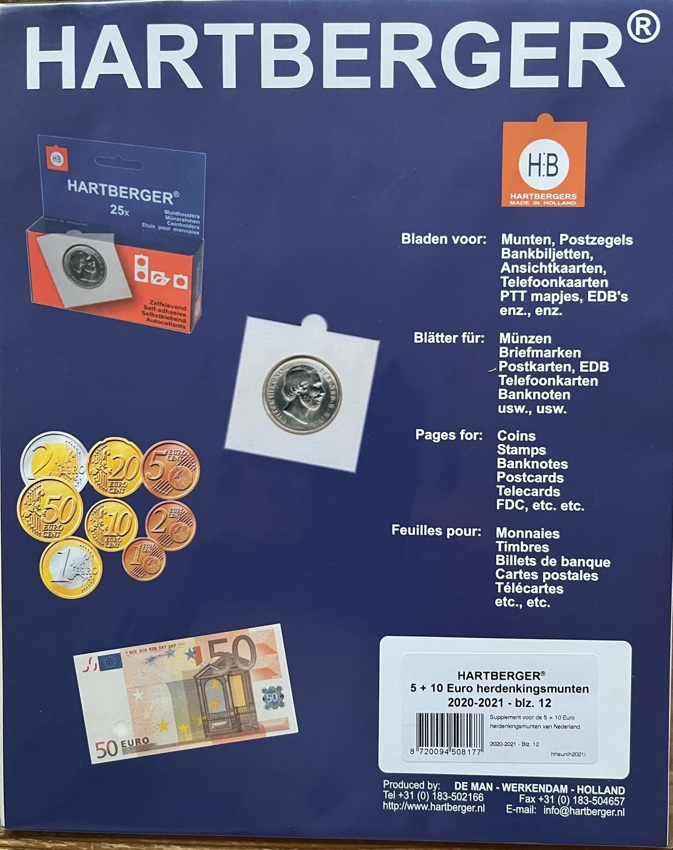 (afbeelding voor) Bladen voor de 5+10 euromunten Nederland 2020-2021 Blz 12