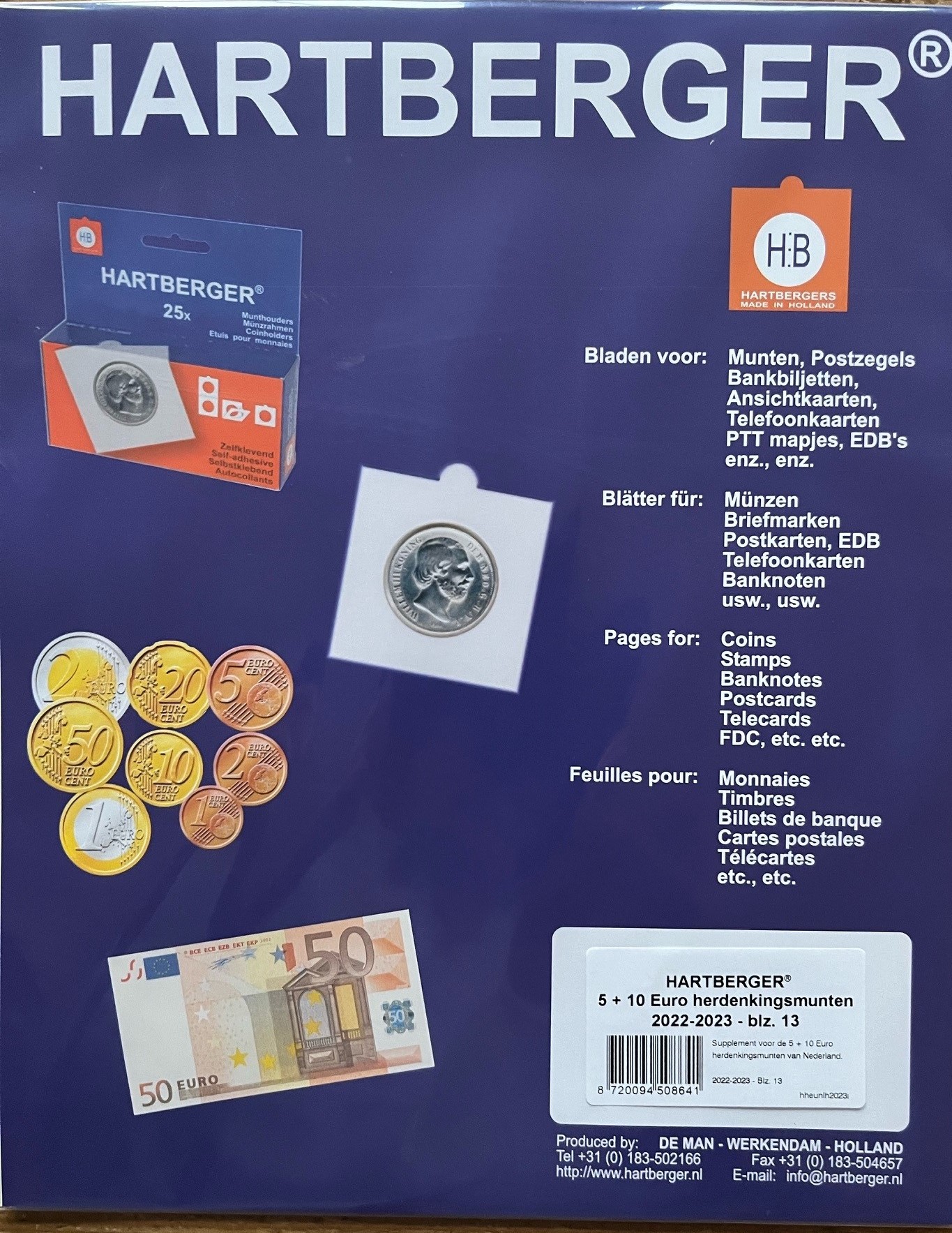 (afbeelding voor) Bladen voor de 5+10 euromunten Nederland 2022-2023 Blz 13