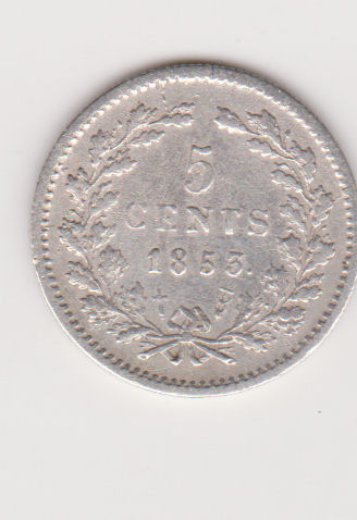 (afbeelding voor) 5 cent 1853 ZF-