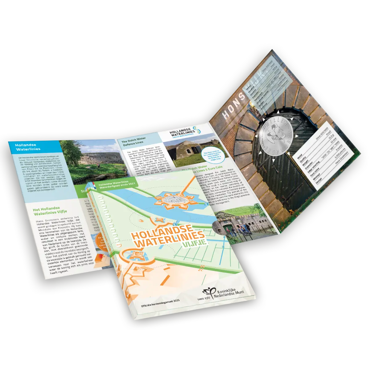 (afbeelding voor) Nederland Hollandse Waterlinie Vijfje 2025 - Proof in Blister