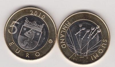 (afbeelding voor) 5 Euromunt Finland 2010 Satakunta