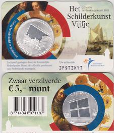 (afbeelding voor) 5 Euromunt Schilderkunst 2011 in coincard