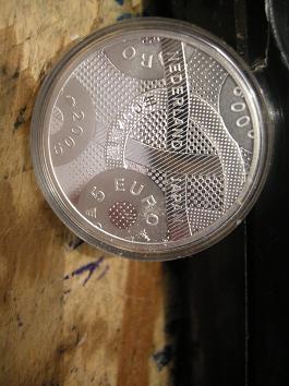 (afbeelding voor) 5 Euro Nederland Zilver JAPAN in Capsule