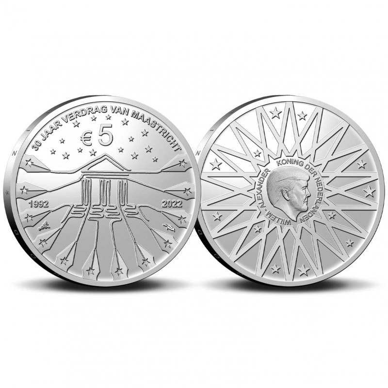 (afbeelding voor) Nederland 2022 - Verdrag van Maastricht Vijfje UNC