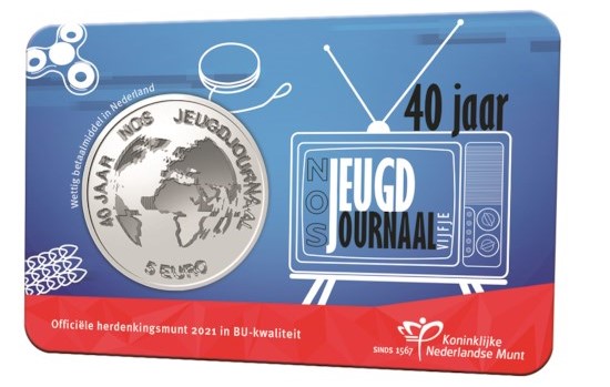 (afbeelding voor) Nederland 2021 - 5 Euro Nos Jeugdjournaal BU in coincard