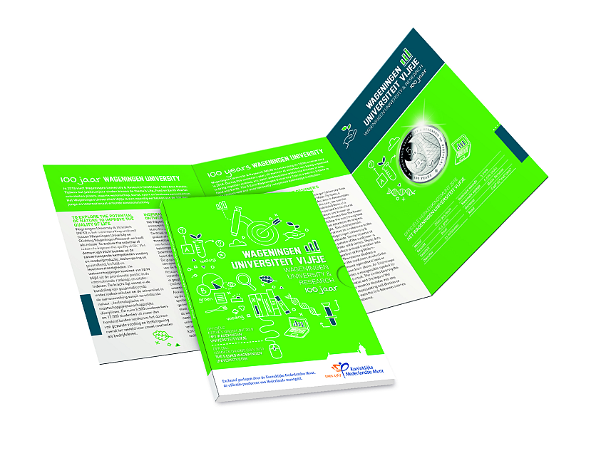 Nederland 2018 5 Euro Universiteit Wageningen zilver proof (afbeelding voor) Nederland 2018 5 Euro Universiteit Wageningen zilver proof