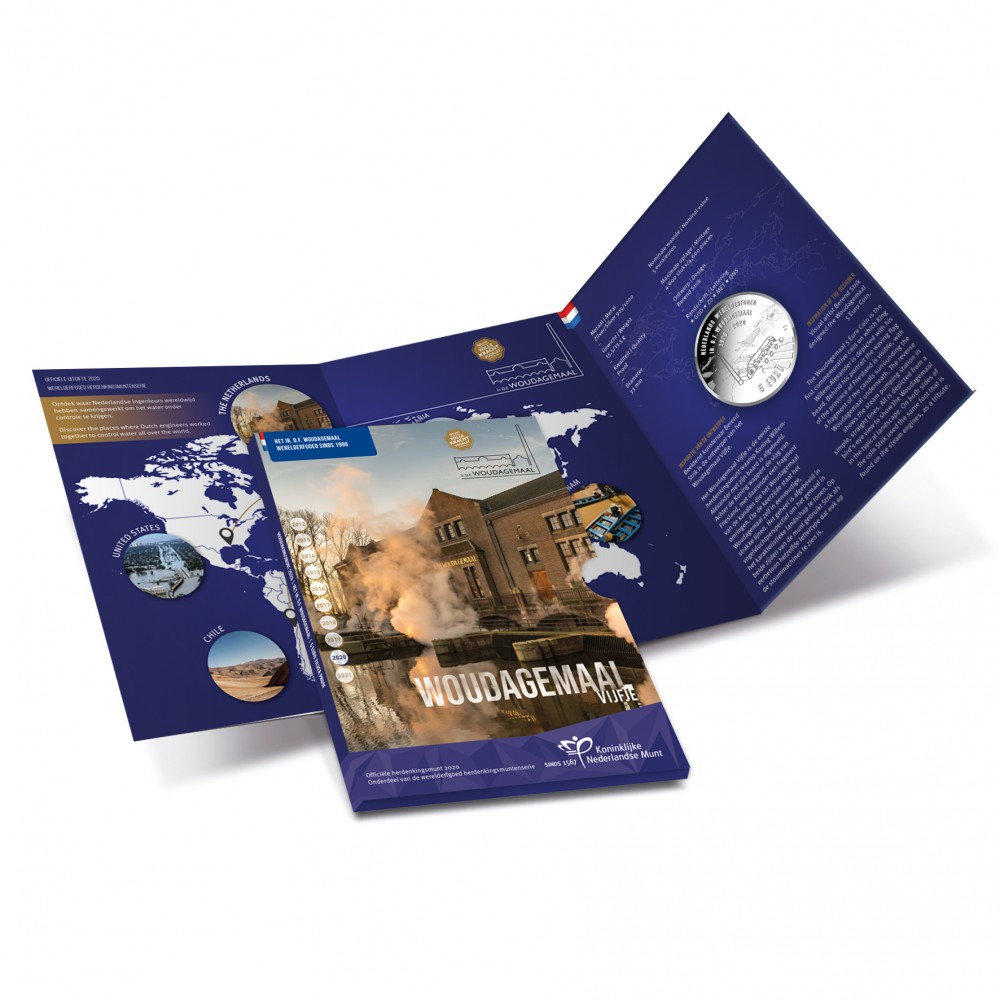 (afbeelding voor) Nederland 2020 - Woudagemaal Vijfje Zilver Proof