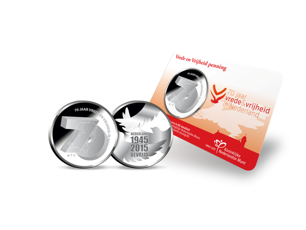 (afbeelding voor) Coincard 70 jaar vrede & vrijheid in Nederland