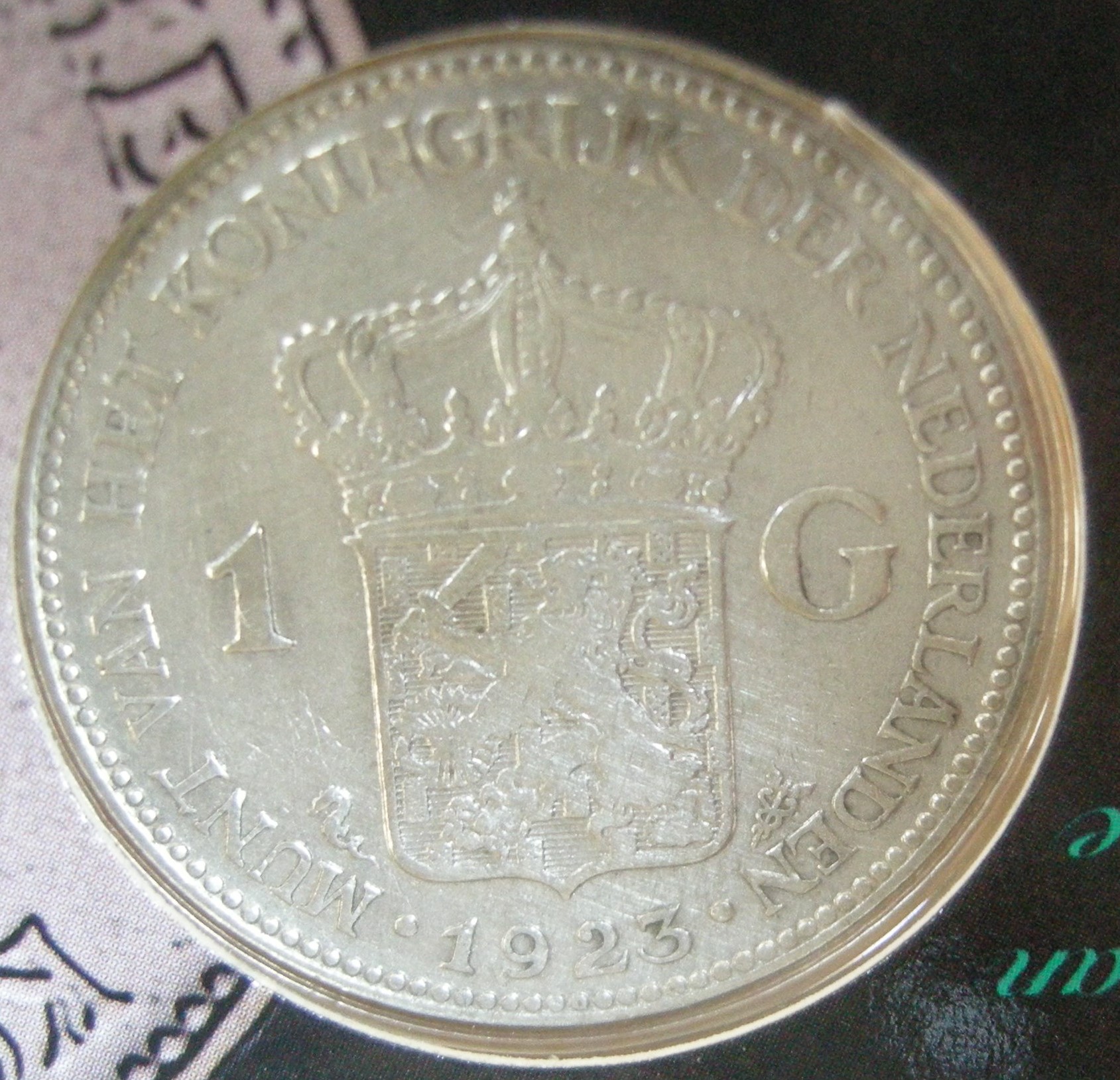 (afbeelding voor) Coincard 2022 met de zilveren Gulden Wilhelmina 1923