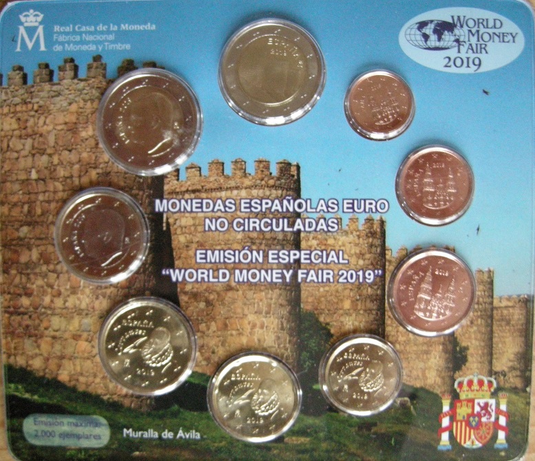 (afbeelding voor) BU set Spanje World Money Fair 2019