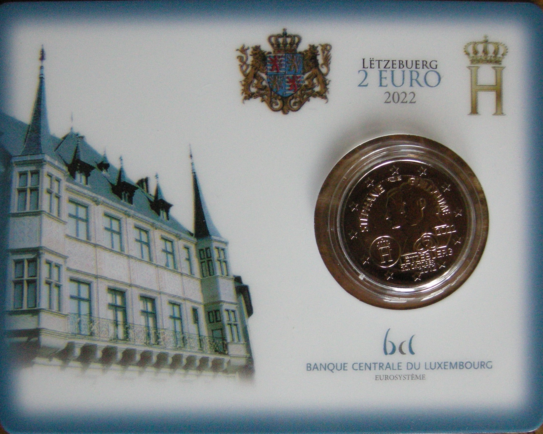 (afbeelding voor) 2 Euromunt Luxemburg 2022 - Huwelijk in coincard