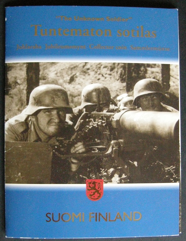 (afbeelding voor) 10 Euromunt Finland 2005 Proof de onbekende soldaat in blister