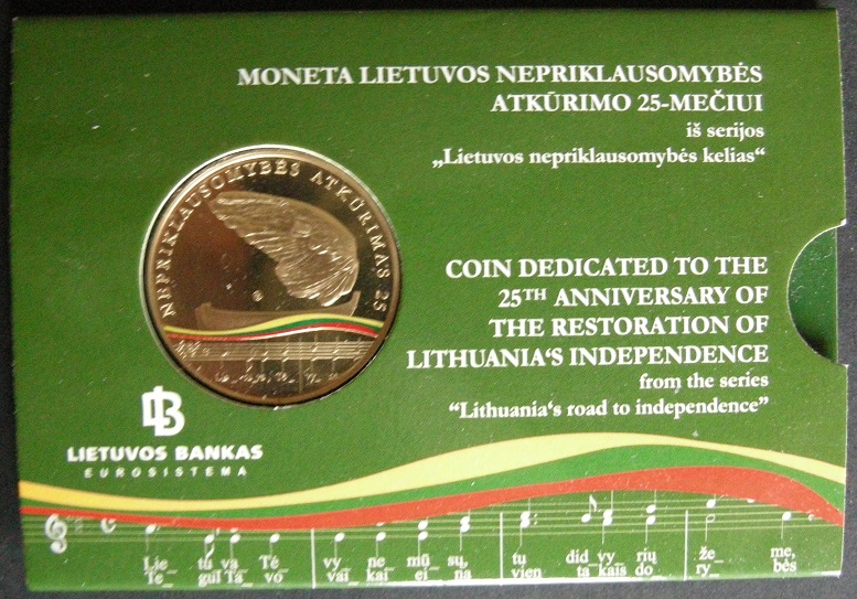 (afbeelding voor) Litouwen 5 euro 2015 in coincard