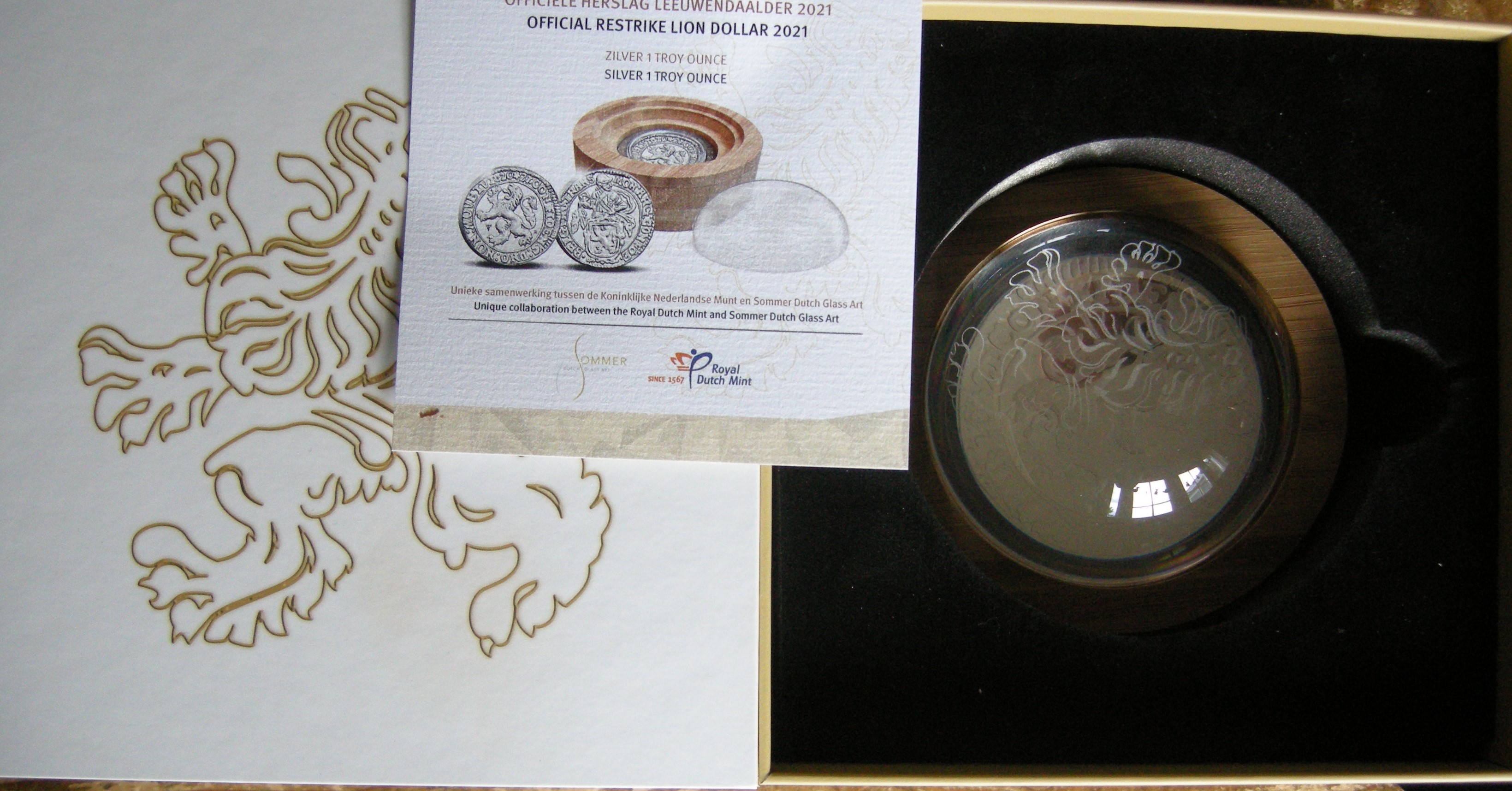 (afbeelding voor) Officiële Herslag: Leeuwendaalder 2021 Zilver 1 ounce