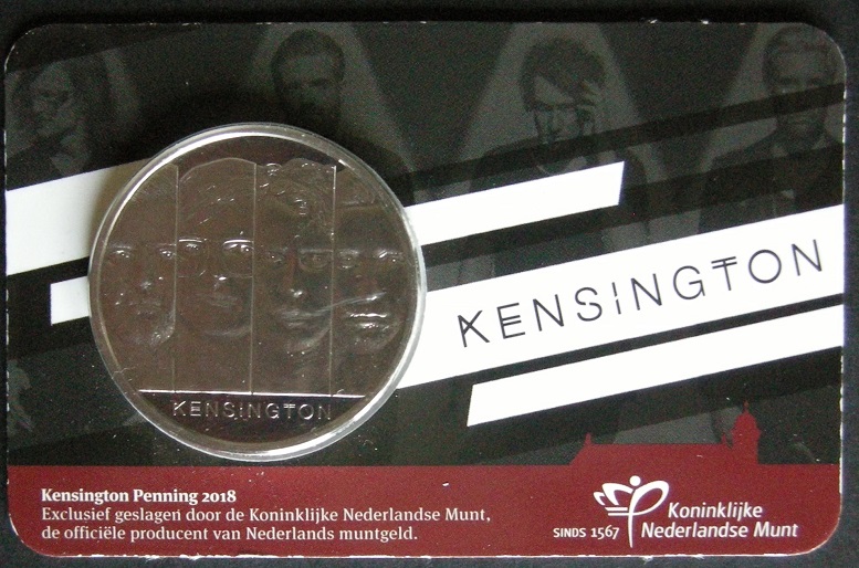 (afbeelding voor) Nederland 2018 Penning Kensington in coincard
