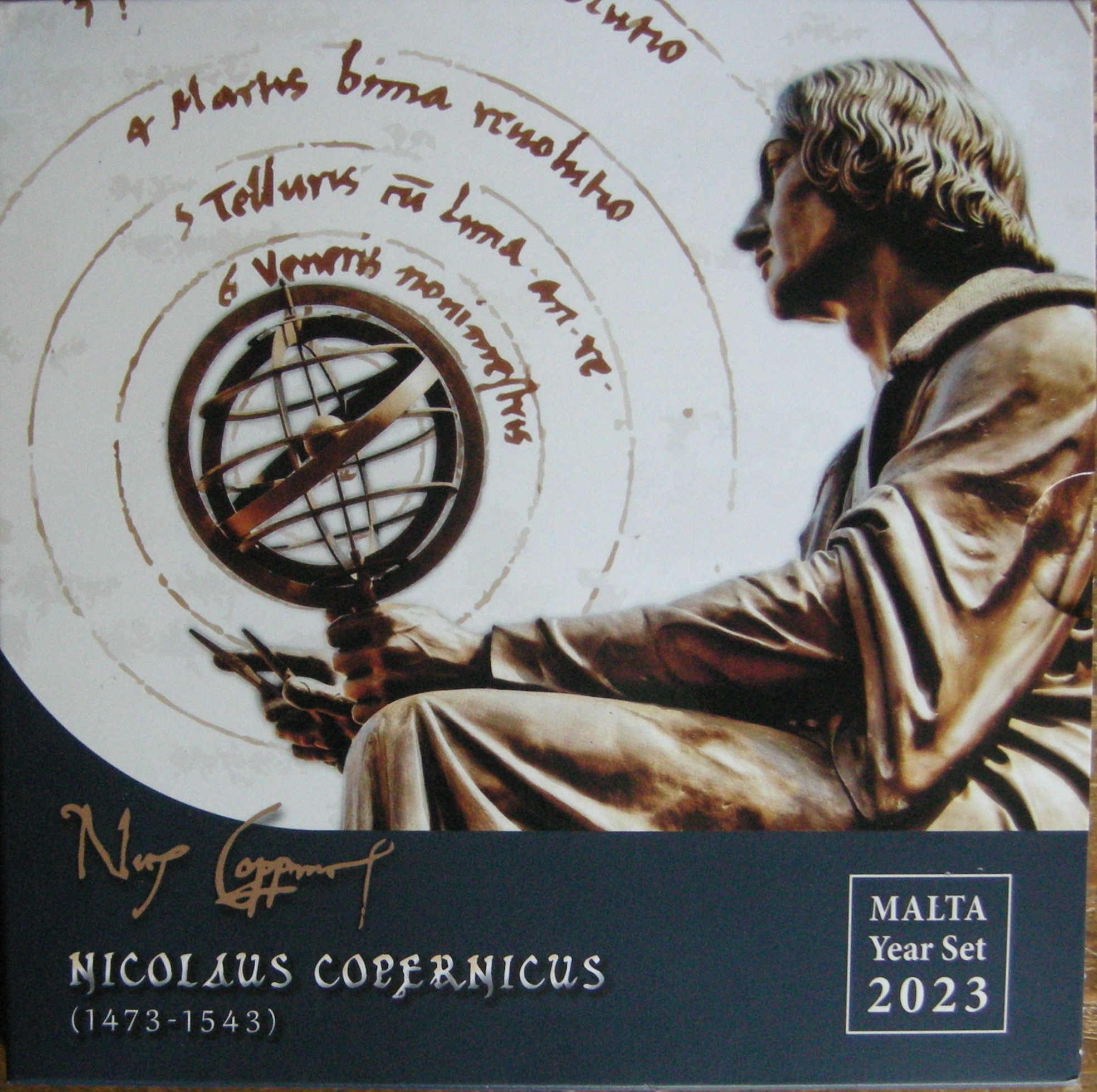 (afbeelding voor) BU Malta set 2023 met de 2 euro Copernicus ( set van 9 munten )