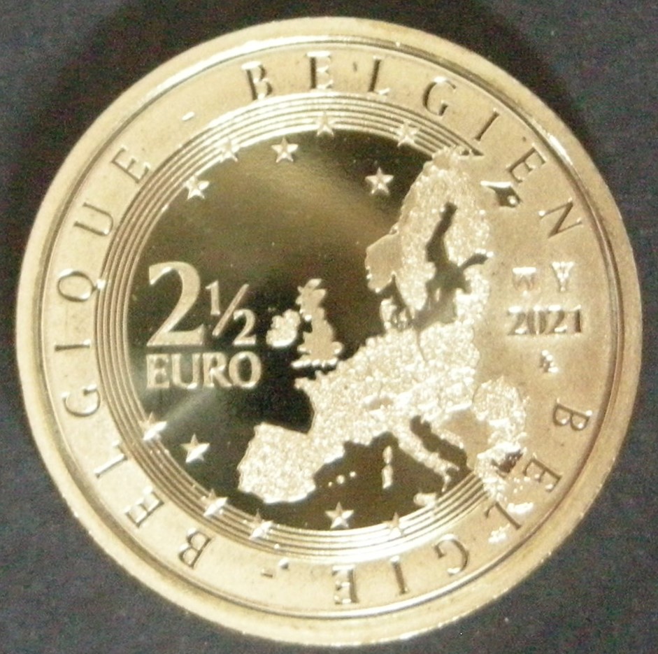 (afbeelding voor) 2,5 Euro Belgie 2021 - Europa los