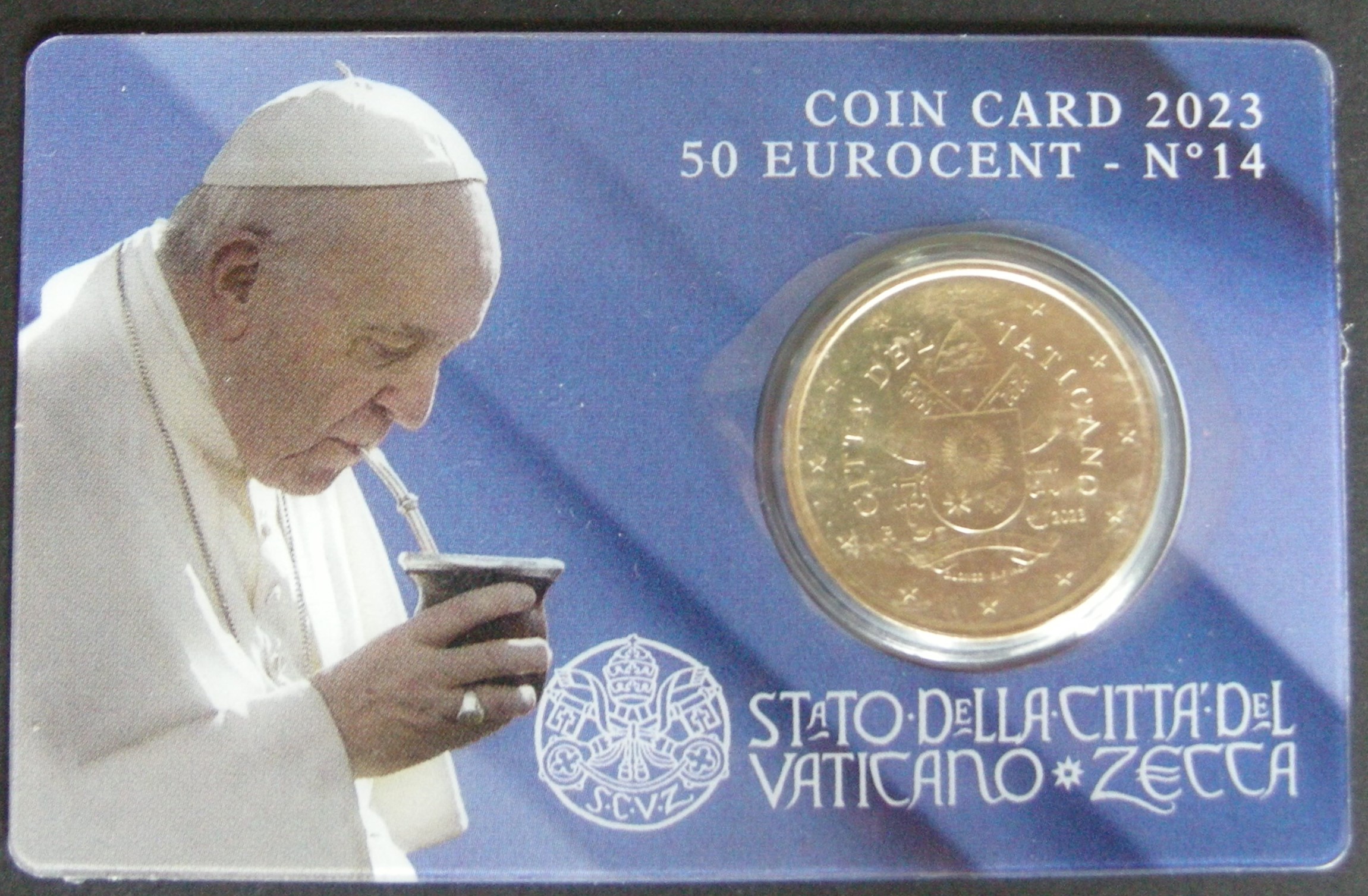 Vaticaan 50 cent 2023 ( nummer 14 ) in coincard