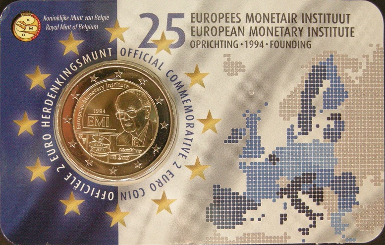 (afbeelding voor) 2 Euromunt Belgie 2019 - EMI (Nederlands ) coincard