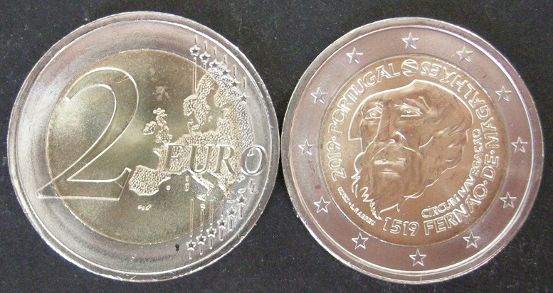(afbeelding voor) 2 Euromunt Portugal 2019 - Ferdinand Magellaan UNC