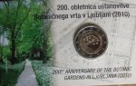 (afbeelding voor) 2 Euromunt Slovenie 2010 Botanische Tuin in coincard