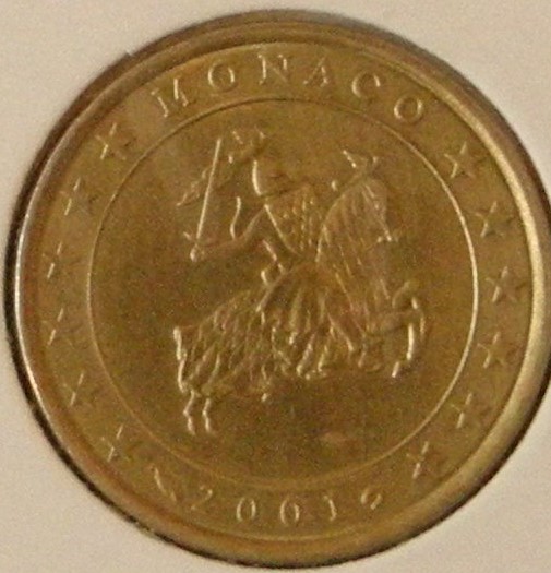 (afbeelding voor) 50 Euro cent Monaco 2001 UNC