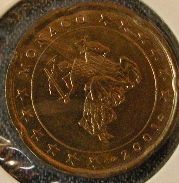 (afbeelding voor) 20 Euro cent Monaco 2001 UNC