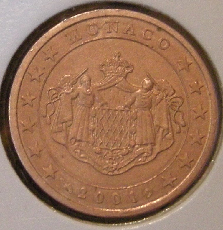 (afbeelding voor) 2 Euro cent Monaco 2001 UNC