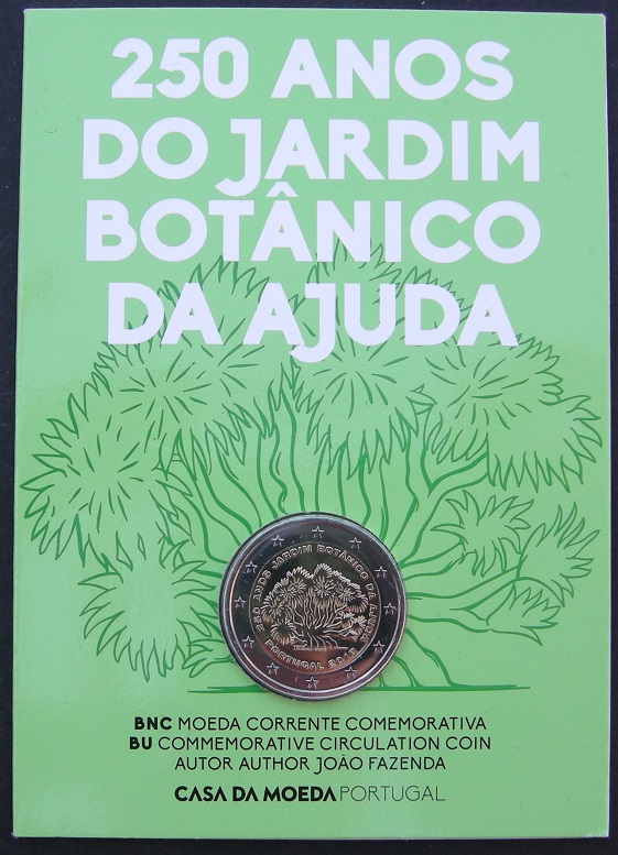 (afbeelding voor) 2 Euromunt Portugal 2018 - Botanische tuin Blister