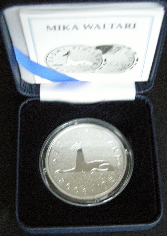 (afbeelding voor) 10 Euromunt Finland 2008 Mika Toimi Waltari PROOF in cassette