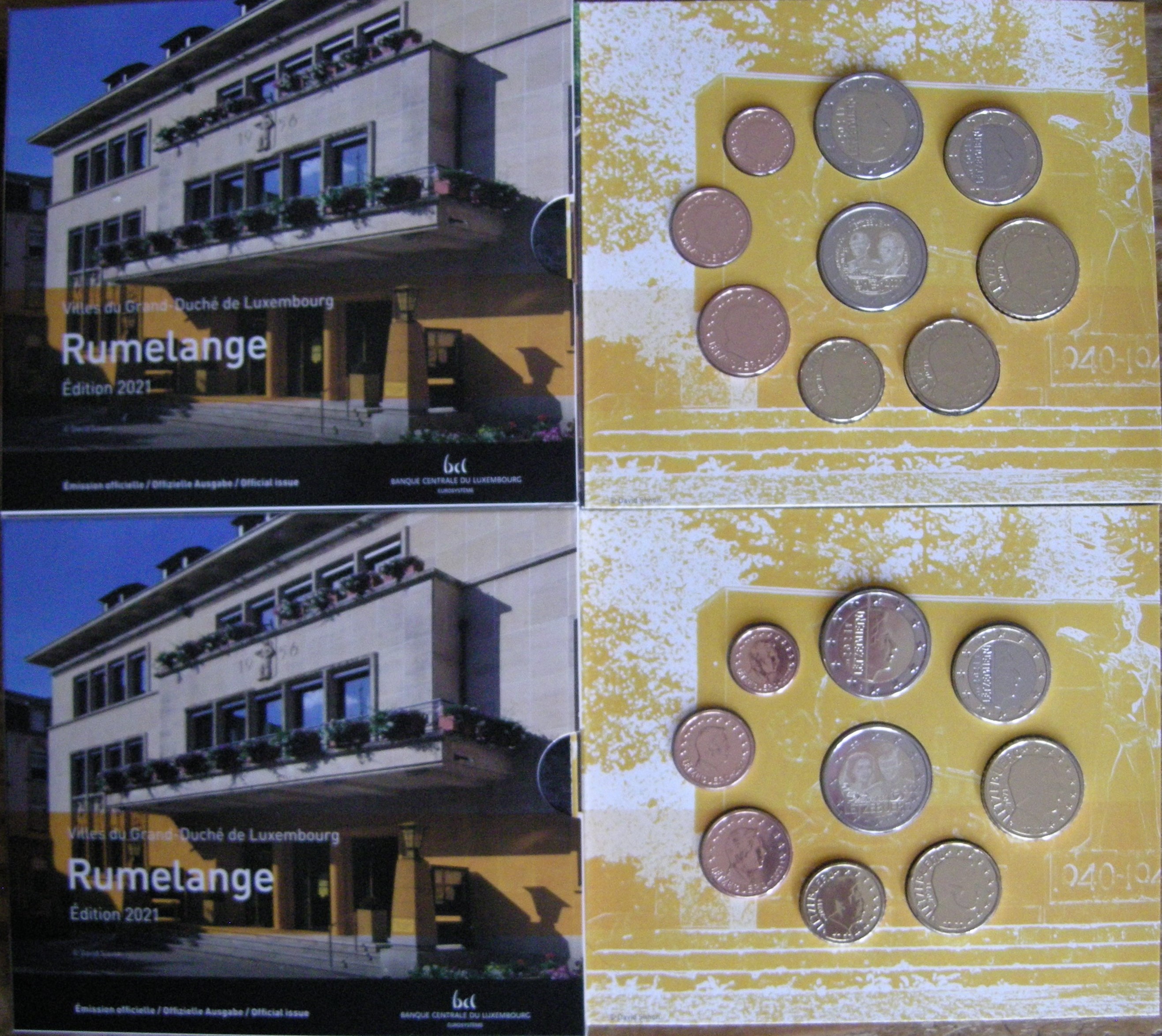(afbeelding voor) BU Set Luxemburg 2021 met 2 euro Huwelijk + Jean Brug ( 2 sets )
