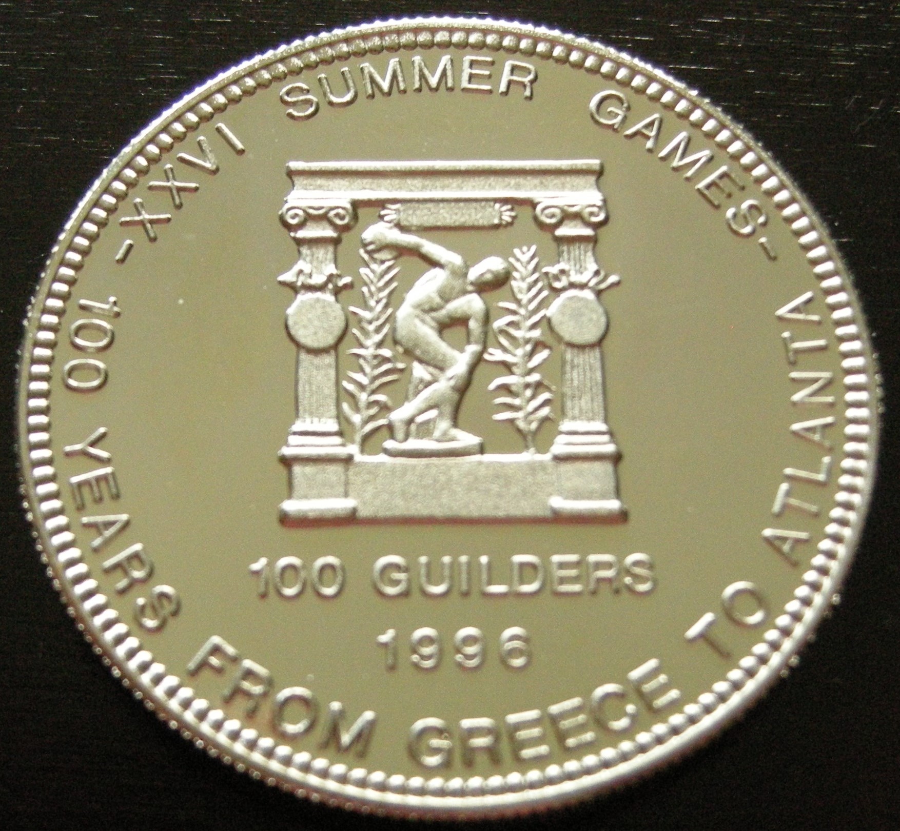 (afbeelding voor) 100 Gulden 1996 Olympische Spelen Koper Nikkel