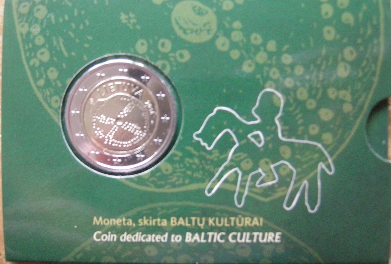 (afbeelding voor) 2 Euromunt Litouwen 2016 - Baltische Cultuur in coincard