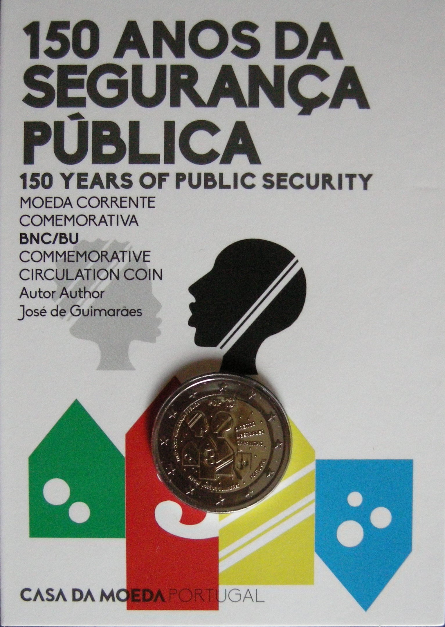 (afbeelding voor) 2 Euromunt Portugal 2017 - 150 jaar politie BU blister