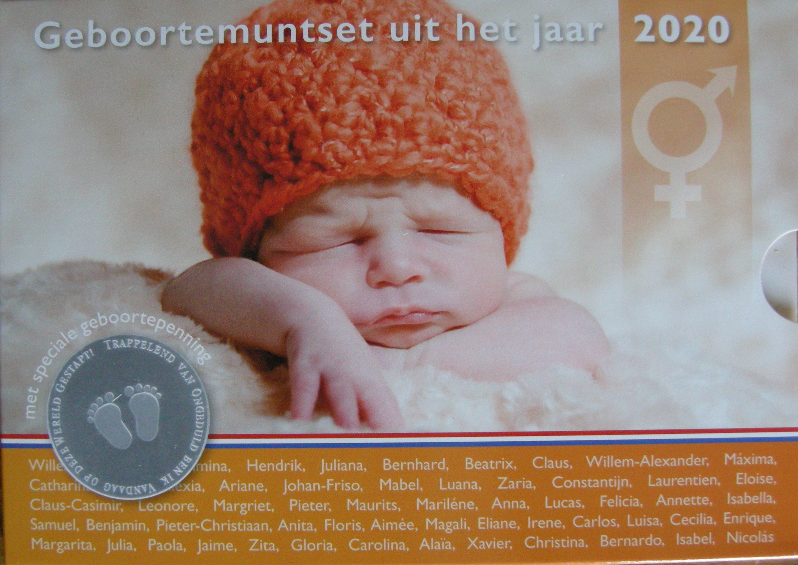 (afbeelding voor) Babyset Nederland neutraal 2020 BU met penning